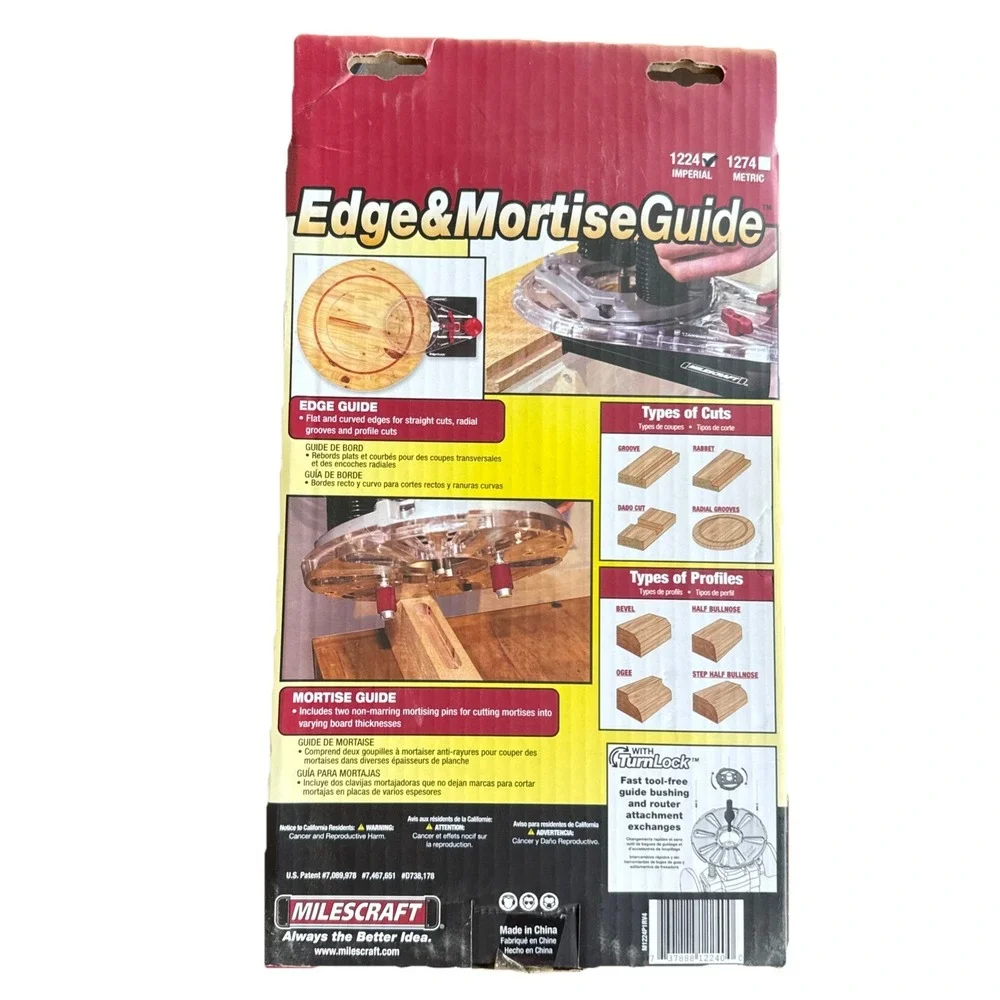 Router Edge and‎ Mortise Guide Milescraft 1224 New